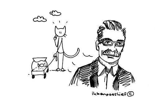 Beetje jaloers op de prachtige snorharen van Kader Abdolah #boekenweek #boekenweekgeschenk