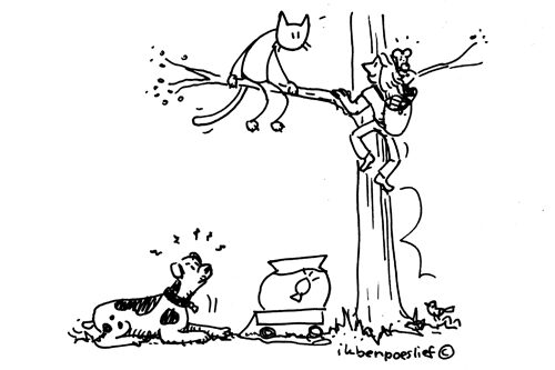 ‘Spiderman’ nam ook de tijd om snel even een boterham bij Poeslief te brengen