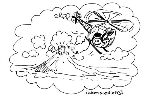 Vulkaan op IJsland niet meer actief, Poeslief weet wel hoe dat komt!