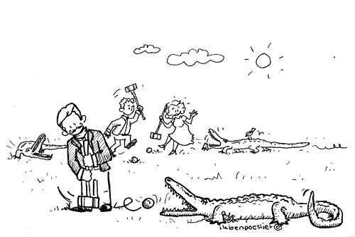 Vakantie-activiteiten voor dieren: Krokocroquet