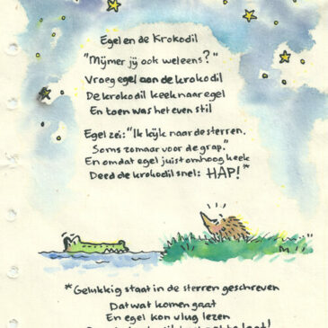 Poeslief rijmpje: egel en de krokodil #weekvandepoezie