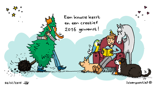 Een knusse kerst en een creatief 2016 gewenst!