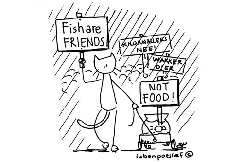 Poeslief & Vis steunen Wakker Dier (www.wakkerdier.nl)  op hun manier…