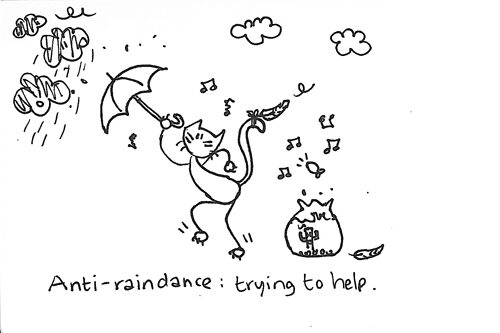 Anti-rain dance: trying to help