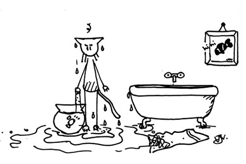 Vis in bad – deel 6 “Natte, ehm… kat” #alseenvis [einde]